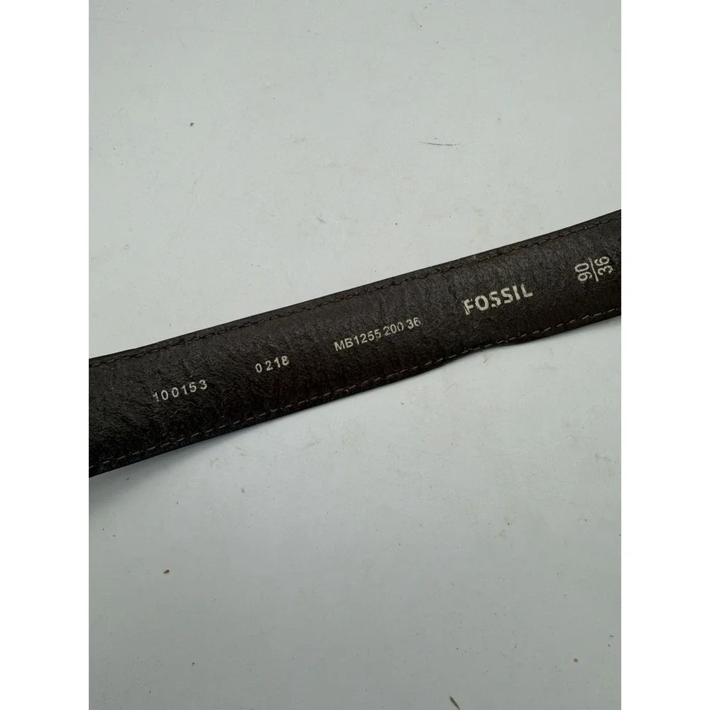Fossil Leather Work Belt Men's‎ 36 Brown Classic